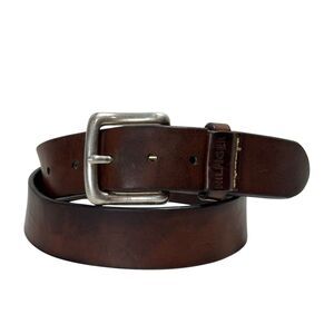 Vintage Tommy Hilfiger Men’s Leather Belt USA Made Sz 36 Walnut Brown